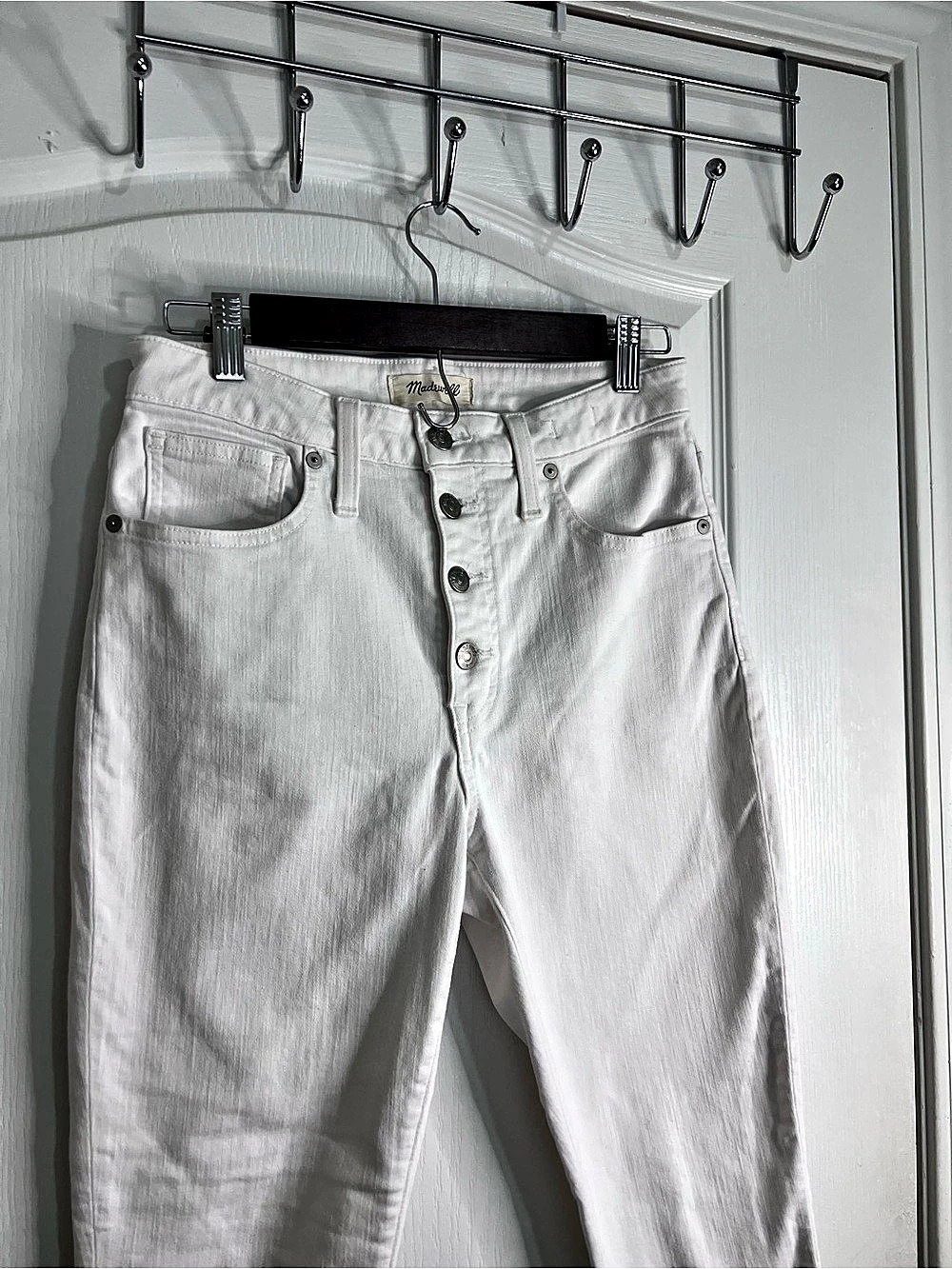 Madewell Curvy High-Rise Skinny Crop Jeans in ButtonFront Jeans size 27 - Picture 3 of 11